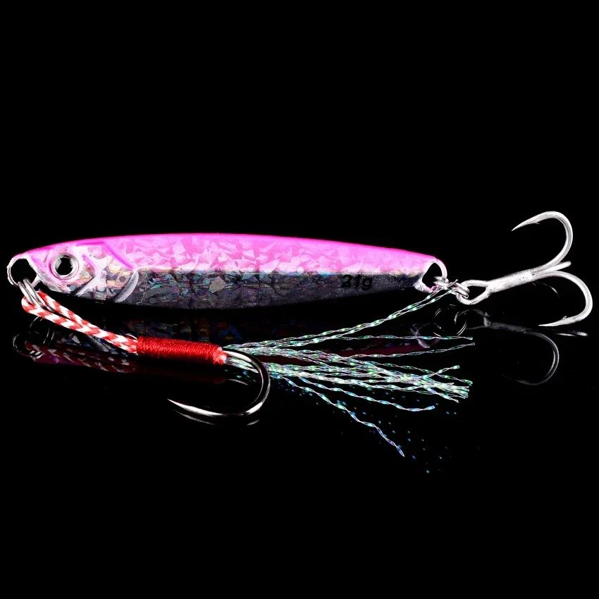 5 unidades de isca artificial de pesca de metal 7g-40g, isca rígida para trolling, isca de pesca para baixo, tralha de pesca de truta, jigs de pesca de truta, iscas de água salgada