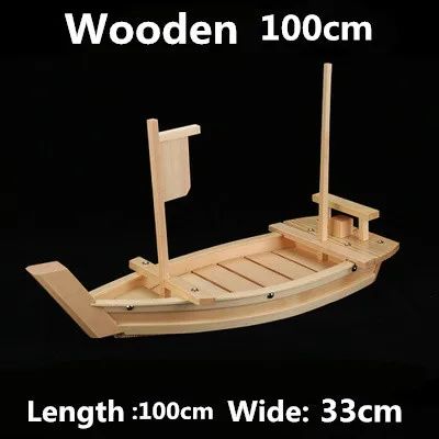 Barcos de Sushi Grande Culinária Japonesa de 40cm a 90cm Bandeja de Sashimi Variado Prato Frio Ferramenta para Frutos do Mar Madeira Restaurante Feito à Mão navio