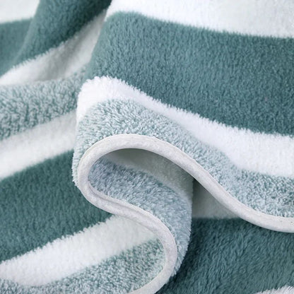 1 Set Striped Face Towel 35x75cm for Bathroom and Soft and Absorbent Quick-Drying Experience Microfiber Bath Towel 70x140cm