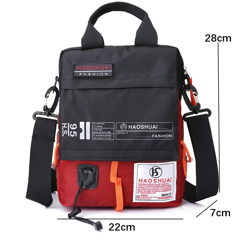 2024 New Shoulder Messenger Bag Casual Men's Bag Portable Briefcase Nylon Waterproof Outdoor Bag Man Messenger Trend Handbags