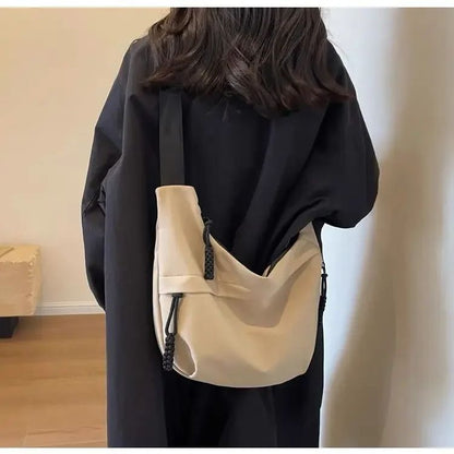 Fashion High Capacity Solid Color Single Shoulder Totes Bag Nylon Hobos Crossbody Bags Solid Casual Zipper Women's Bags
