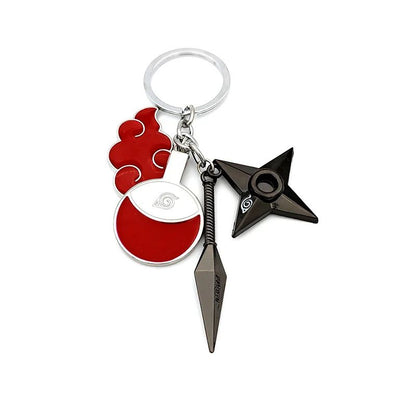 Anime Naruto Chaveiro Brinquedo Kunai Shuriken Konoha Ninja Carro Mochila Xiao Organização Nuvem Vermelha Chaveiro Acessórios Presente
