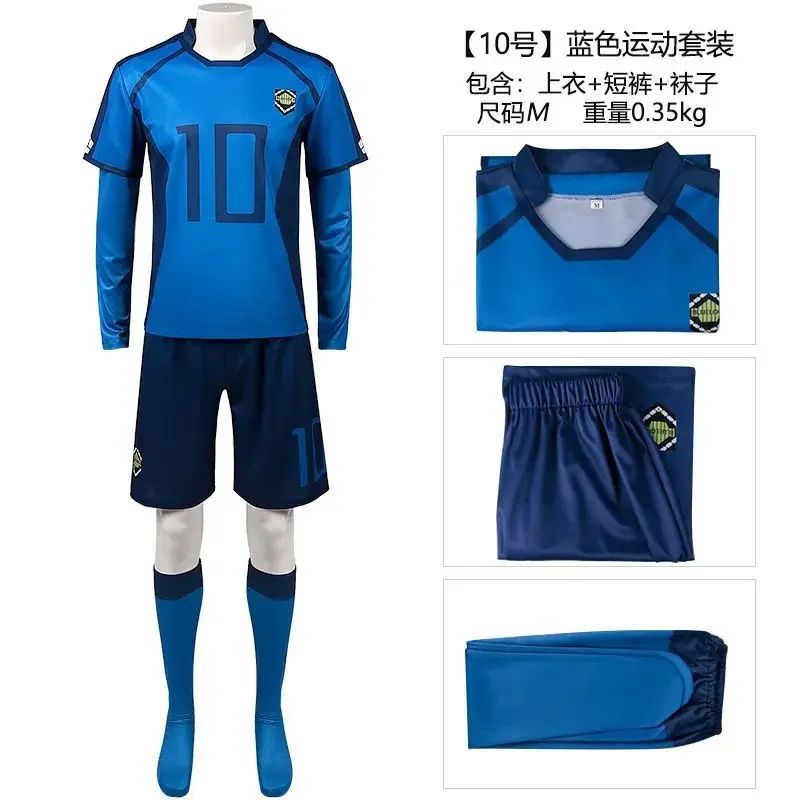 Anime Cosplay Costume Ness Kaiser Isagi Nagi Reo Itoshi Sae Shidou Ryuusei Cosplay Jersey With Shorts Uniform Clothes