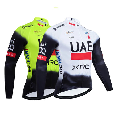 Winter 2025 UAE New Cycling Jacket Maillot Men Women MTB Ropa Ciclismo Thermal Fleece Road Bicycle Jersey Coat Clothing