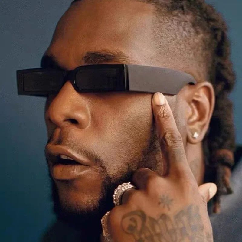 Óculos de Sol Retangulares de Luxo Masculinos Hip Hop Vintage Designer Shades Pretos Pequenos Personalidade UV400