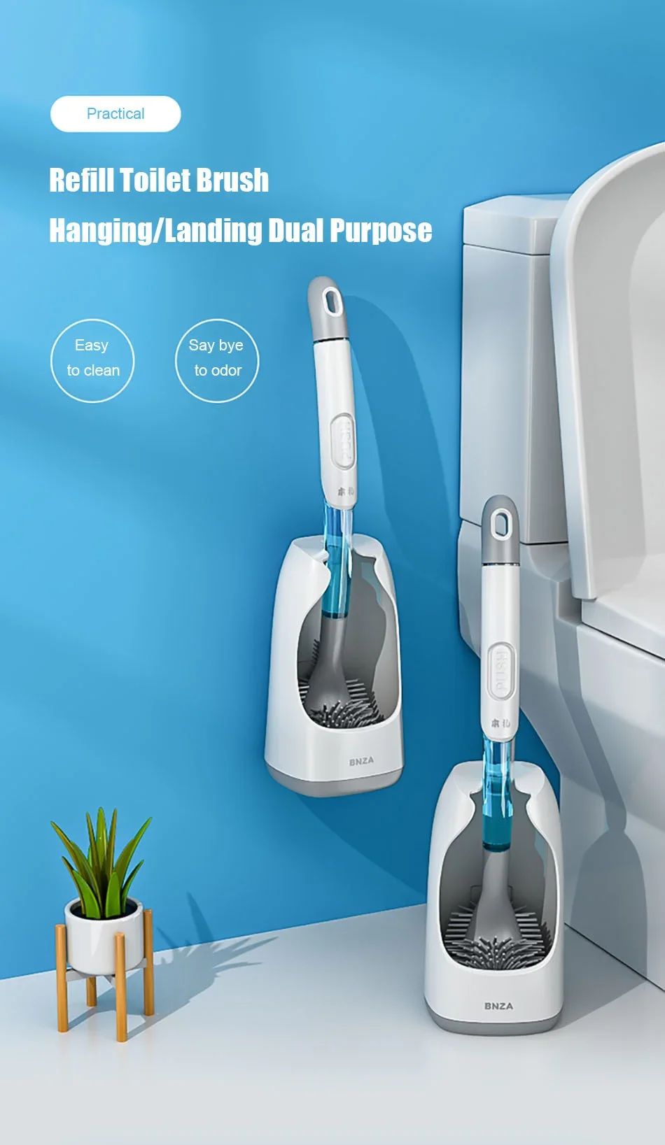 Escova de Silicone para Vaso Sanitário Acessórios WC Escova WC Sem Cantos Mortos Limpeza Doméstica Cerda Macia Artefato Banheiro Toucadores