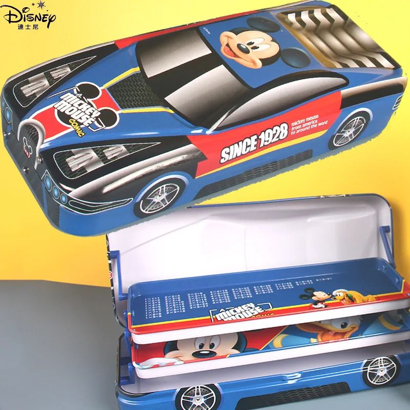 Estojo de Lápis Carros Disney Pixar Caixa de Papelaria Infantil Grande Capacidade Carro McQueen Estojo de Lápis Tridimensional Presente para Jardim de Infância