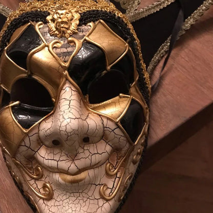 Venetian Comedy Mask Exquisite Decoration Jester Masks