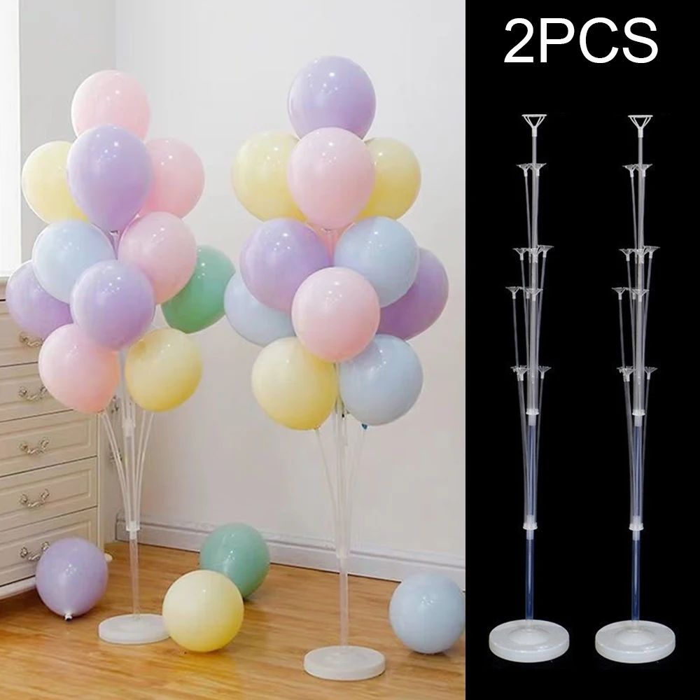 Runto 2 sets Balloon Stand with Base, Balloon Column Stand for Wedding Christmas New Year Birthday Graduation Party Decor