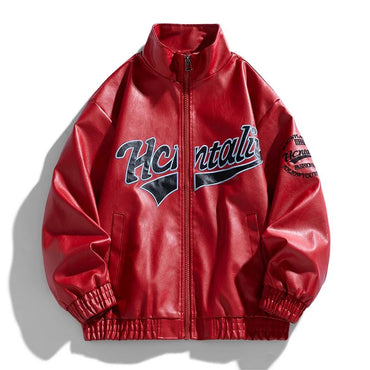 2025 New Men's Leather Jacket Spring Autumn Men Motorcycle Leather High Quality Jacket Coat Male Stand Collar Windproof Overcoat