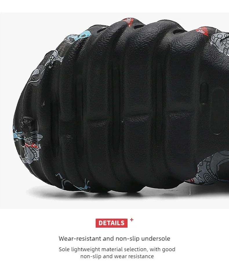 Men'S Breathable Casual Sandals Summer New Soft-Sole Non-Slip Comfort Outdoor Beach Shoes Fashion Youth Dual-Use Sports Slippers