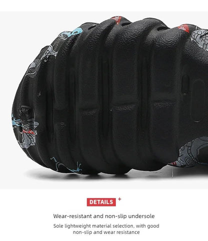 Men'S Breathable Casual Sandals Summer New Soft-Sole Non-Slip Comfort Outdoor Beach Shoes Fashion Youth Dual-Use Sports Slippers