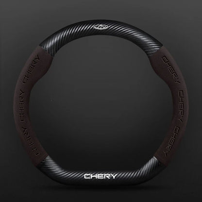 Car buckskin carbon fiber steering wheel cover for Chery Tiggo 8 Arrizo 5 pro gx 5x eQ7 Chery Tiggo 7 Pro 2020 2021 2022 2023
