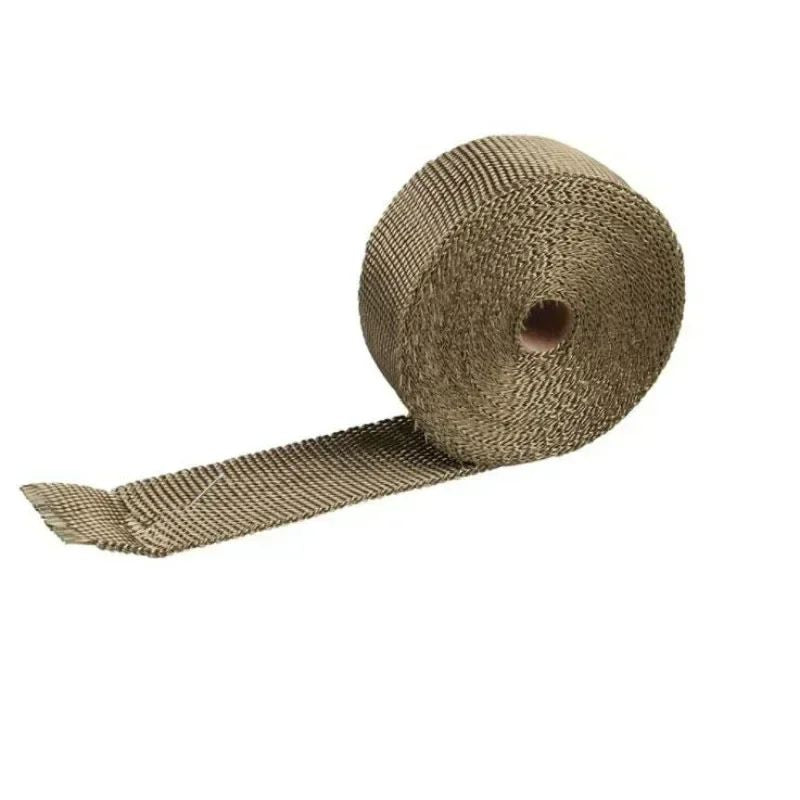 5M Roll Fiberglass Heat Shield Motorcycle Exhaust Thermal Tape Header Pipe Heat Wrap Tape Thermal Protection with Stainless Ties
