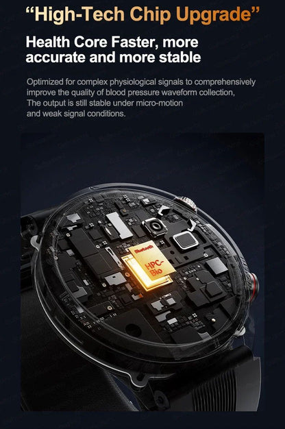 2026 New Health track NFC Air Pump+Air Bag Smartwatch Men Accurate Blood Pressure watches Uric Acid ECG Call Smart Bracelet lady