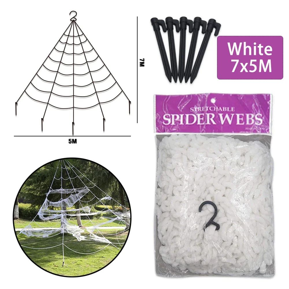 Halloween Spider Web Giant Stretchy Cobweb For Home Bar Haunted House Scary Prop Horror Yard Outdoor Halloween Party Decoration