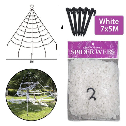 Halloween Spider Web Giant Stretchy Cobweb For Home Bar Haunted House Scary Prop Horror Yard Outdoor Halloween Party Decoration