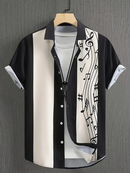 Summer Hawaiian Vintage Floral Print Men's Short Sleeved Women's Blouses Beach Shirts Lapel Casual Button Shirt Men Clothes