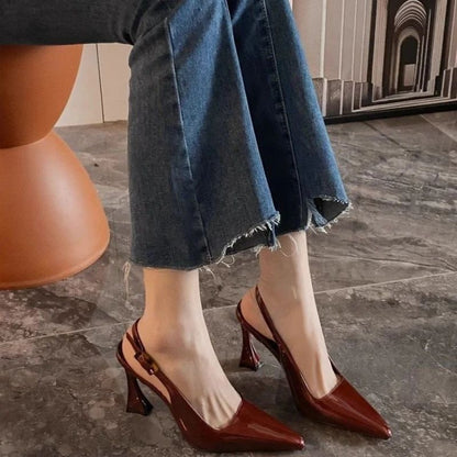 Sharp Pointed Niche Women Shoe 2025 Fashion New Women High Heel Versatile Simple Single Shoes Trendy Temperament Women's Sandals