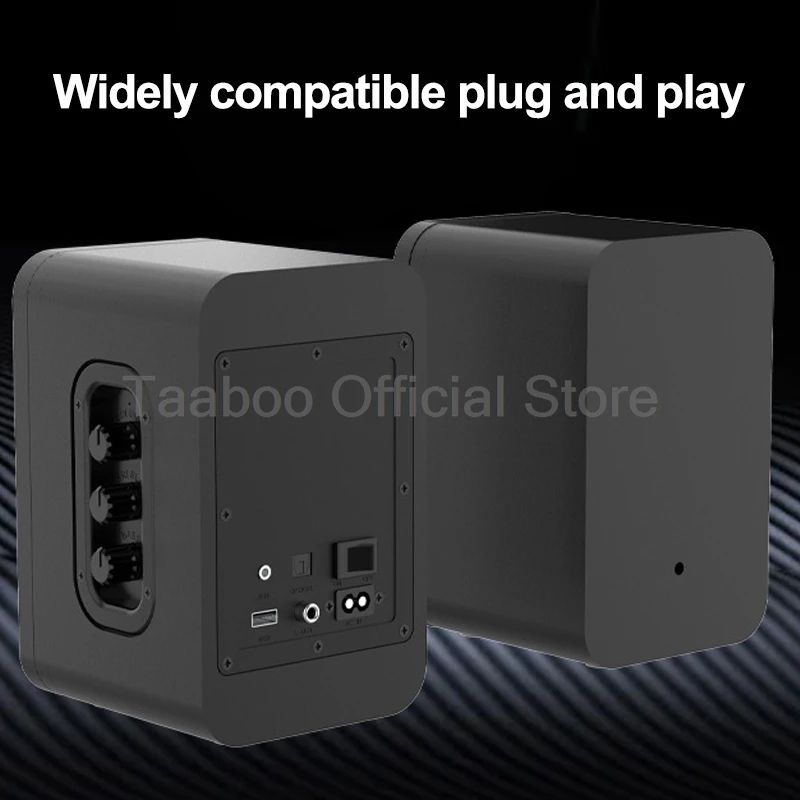 Caixa de Som Bluetooth 3 polegadas 40W Ativa 360 Echo Sound System Áudio HiFi Óptico USB AUX para Gamer Home Theater Computador