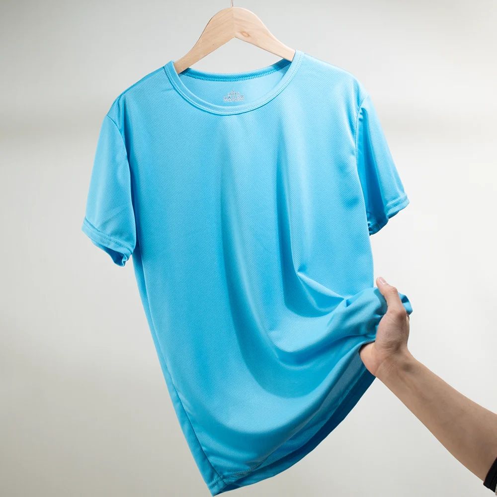 Men's Quick Dry Short Sleeve Sport T Shirt Gym Jerseys Fitness Shirt Trainer Running T-Shirt Boy Teenager Breathable Sportswears