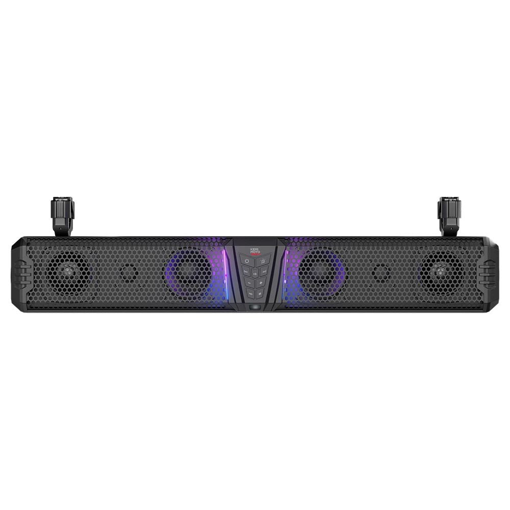 KEMiMOTO Midnight 80 Sound Bar IP66 Waterproof with RGB APP Remote Control Soundbar For Golf Cart UTV ATV fits 1"-2" Roll Bars