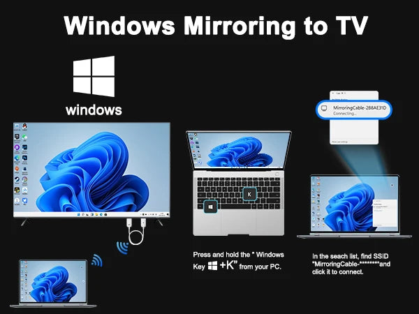 Adaptador/Cabo/dongle sem fio para espelhamento HDMI, stick/cabo/adaptador de streaming sem fio, extensor de adaptador de vídeo sem fio