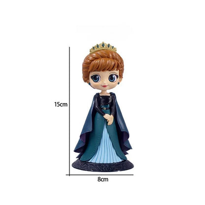 Disney Frozen Elsa Anna Princesa Bonecos de Ação Fofos de Desenho Animado Coleção de Brinquedos Infantis Decoração de Bolo Enfeites de Quarto Presente