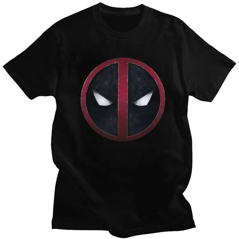 Mens Deadpool T Shirts Short Sleeve Cotton Tshirts Stylish Leisure Marvel Tee Plus Size Apparel Marvel Top Graphic T-shirt Print