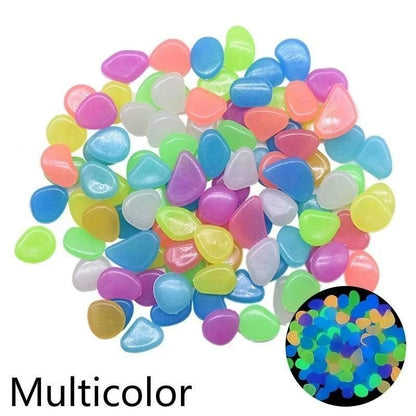 500pcs Luminous Stones Glow In The Dark Pebbles Glowing Stones Outdoor Walkways Home Garden Yard Decor Fish Tank Pebble Rocks