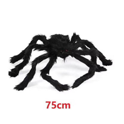 3/2/1pcs Halloween Decor Giant Black Plush Spider Halloween Party Bar Haunted House Horror Props Outdoor Scary Large Spiders