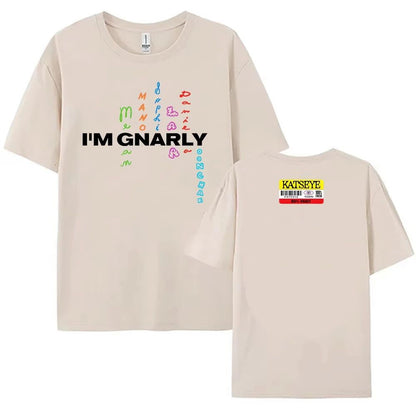 Katseye I'm Gnarly T-shirt Korean Girls Band Printing Tshirt Camiseta Cotton Short Sleeve Female T Shirt Summer Casual Women Tee