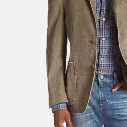 2024 New Denim Suit Burst Casual Solid Color Coat Men's Wear Men Blazer Slim Fit Victorian Jacket Blazer for Men