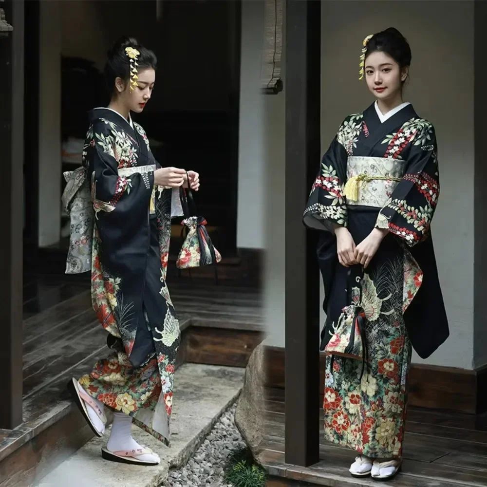 Fashion Photography Clothes Party Dress Japanese Kimono Cosplay Yukata Women Clothing Traditional Ethnic Style Streetwear Stage