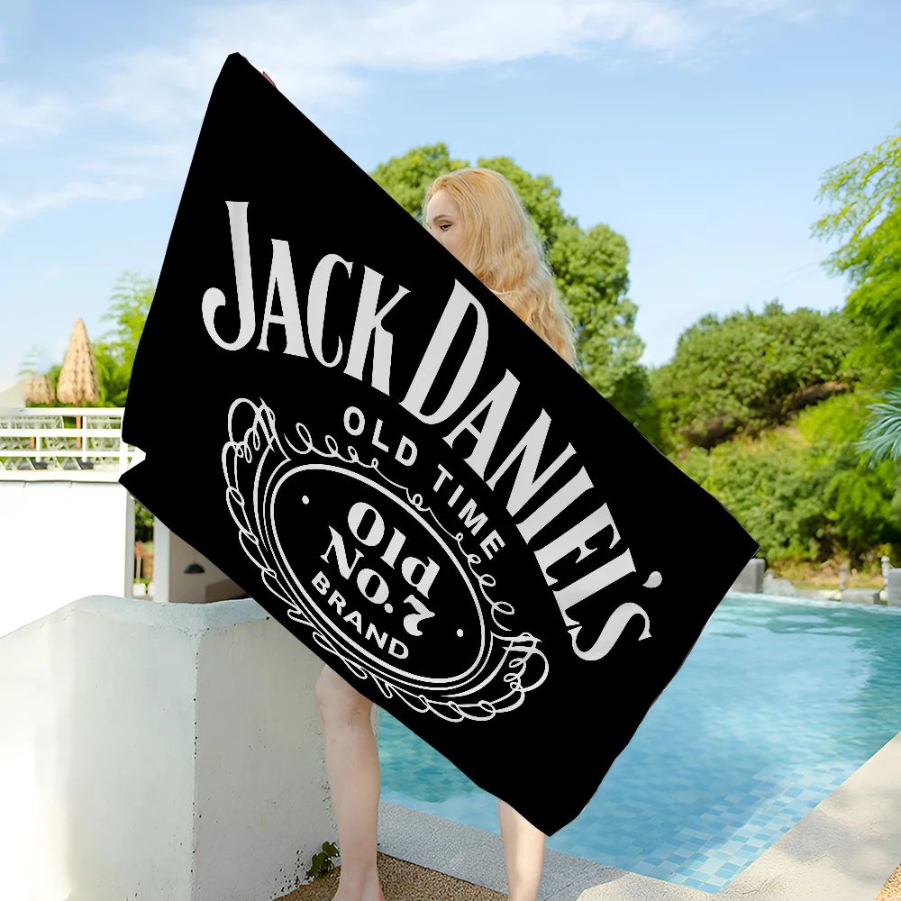 J-Jack-Daniels Microfiber Beach Towel Absorbent Quick Dry Soft Yoga Swimming Resort Mountain Climbing Towel