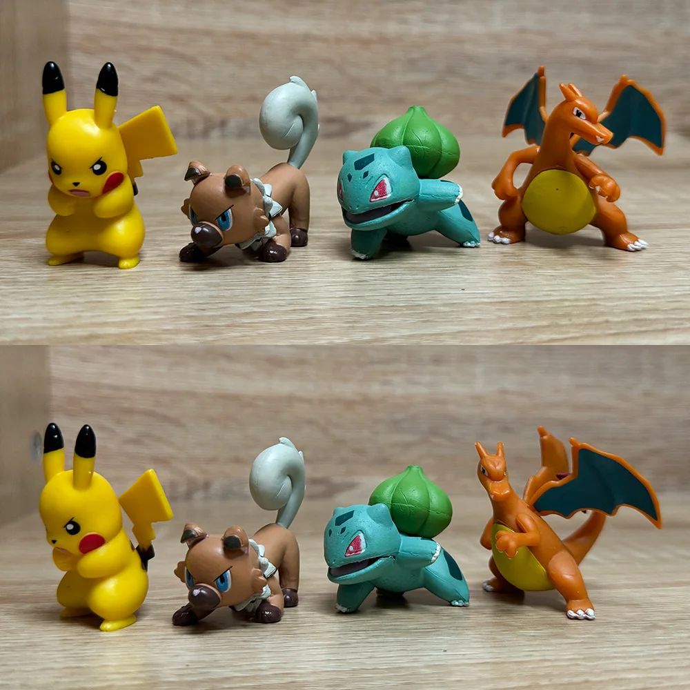 Pokémon Action Figure Brinquedos Pikachu Charmander Squirtle Bulbasaur Bonecos Pequenos Presente Infantil