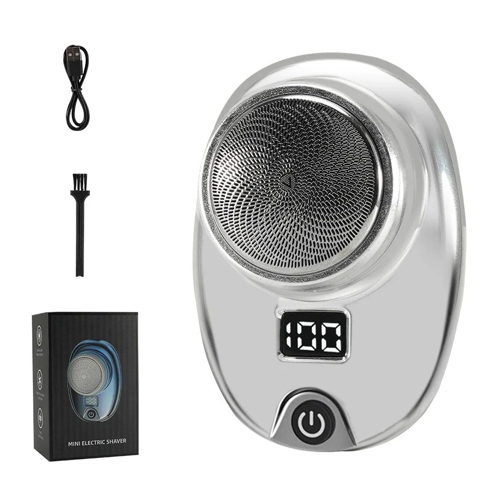 Portable Mini Electric Rechargeable Shaver Digital Power Display Mens Razor Waterproof Cordless Razor Beard Shaver for Face Body
