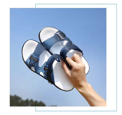 Summer Sandals Men Slippers Outdoor Beach Casual Shoes Zapatos De Hombre Indoor Durable Anti Slip Peep Toe New