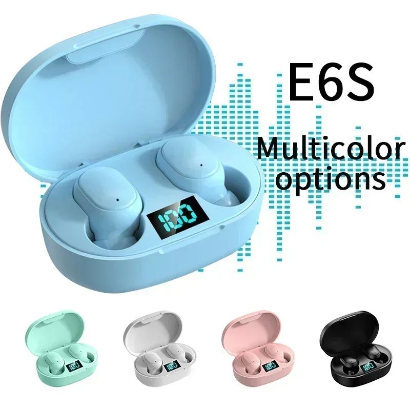 Fone de Ouvido Bluetooth Sem Fio E6S TWS Fone de Ouvido Bluetooth Sem Fio Fones de Ouvido Sem Fio com Cancelamento de Ruído com Microfone