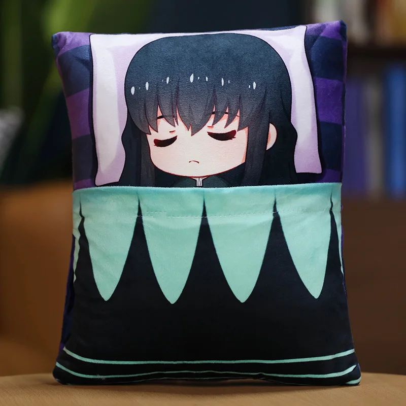 Demon Slayer Plush Stuffed Pillows Kimetsu No Yaiba Dakimakura Cute Anime Throw Pillow Kawaii Doll Tanjirou Nezuko Body Cushion