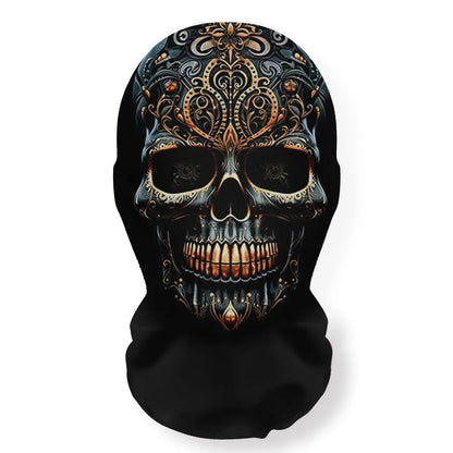 Halloween Terror Masks 3D Printing Skull Pattern Elastic Mesh Face Mask Funny Party Cosplay Props Balaclava Breathable Headcover