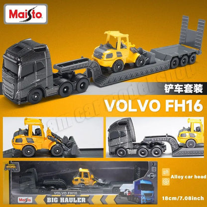 Maisto Stania 770S Transport Trailer Volvo FH16 Trailer Liga de Fundição Brinquedos de Carro Modelo Colecionável Miniatura Carro Modelo Decoração