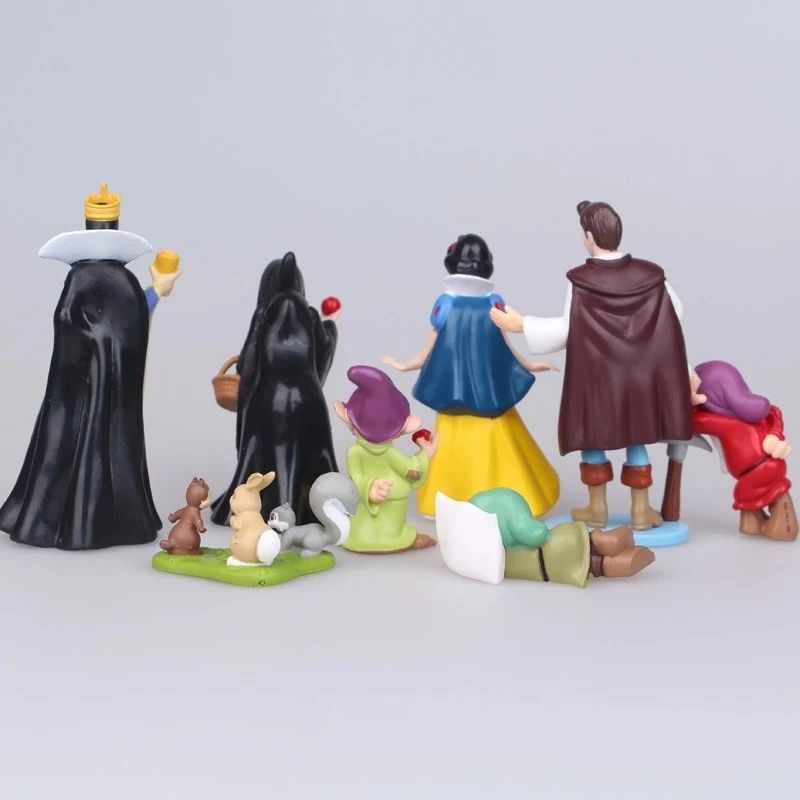 8 pçs/lote Branca de Neve Bruxa Imperatriz Príncipe Encantado Anão Bonecos de Ação Colecionáveis
