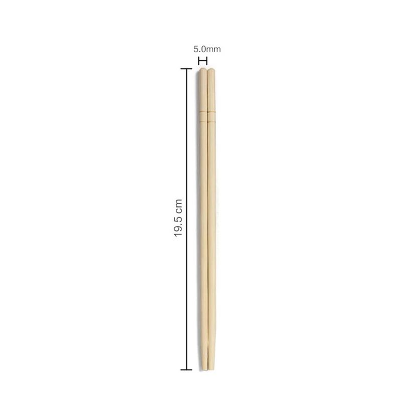 100 Pares de Pauzinhos Descartáveis de Bambu para Restaurante Embalados Individualmente Hashi Sushi Comida Talheres