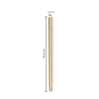 100 Pares de Pauzinhos Descartáveis de Bambu para Restaurante Embalados Individualmente Hashi Sushi Comida Talheres