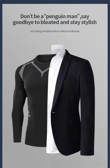 Men's Thermal Plush Base Layer Set Winter Thickened Running Trainning Quick Drying Clothes Fitness Tight Sports Men's Sweats Set