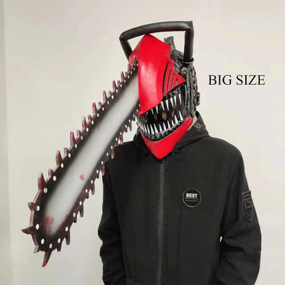 Chainsaw Head Cover Terrifying Latex Mask Halloween Electric Saw Masks Electric Motor Saw Cosplay Costume Props Monsters Cos
