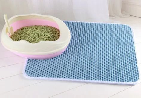 Tapete Higiênico Para Gatos Com Brinde Camada Dupla Impermeável Caixa De Areia Para Animais De Estimação Tapete Antiderrapante Almofada Lavável Produtos Para Camas De Gato Almofada Limpa