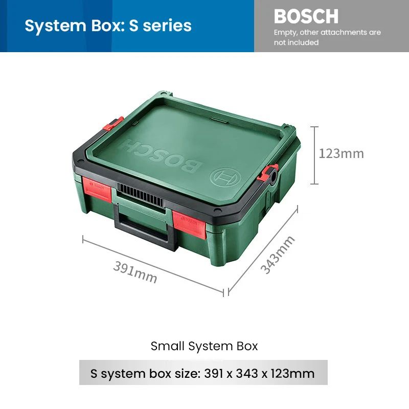 Caixa de Ferramentas Empilhável Bosch System Box Estojo de Ferramentas Multifuncional Empilhável Conjunto S e M Estojo de Transporte Sistema Caixa de Armazenamento