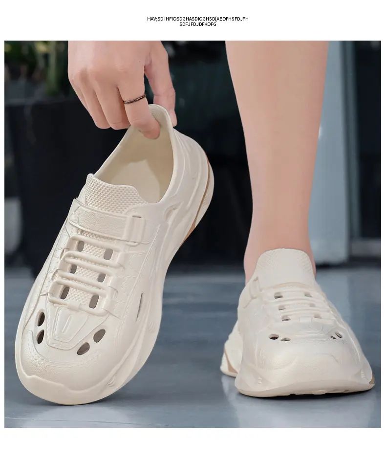 Summer Men's Outdoor Sandals Slippers Beach Comfortable Thick Soft Clogs Men Women Beach Sandals Male Casual Water Garden Shoes